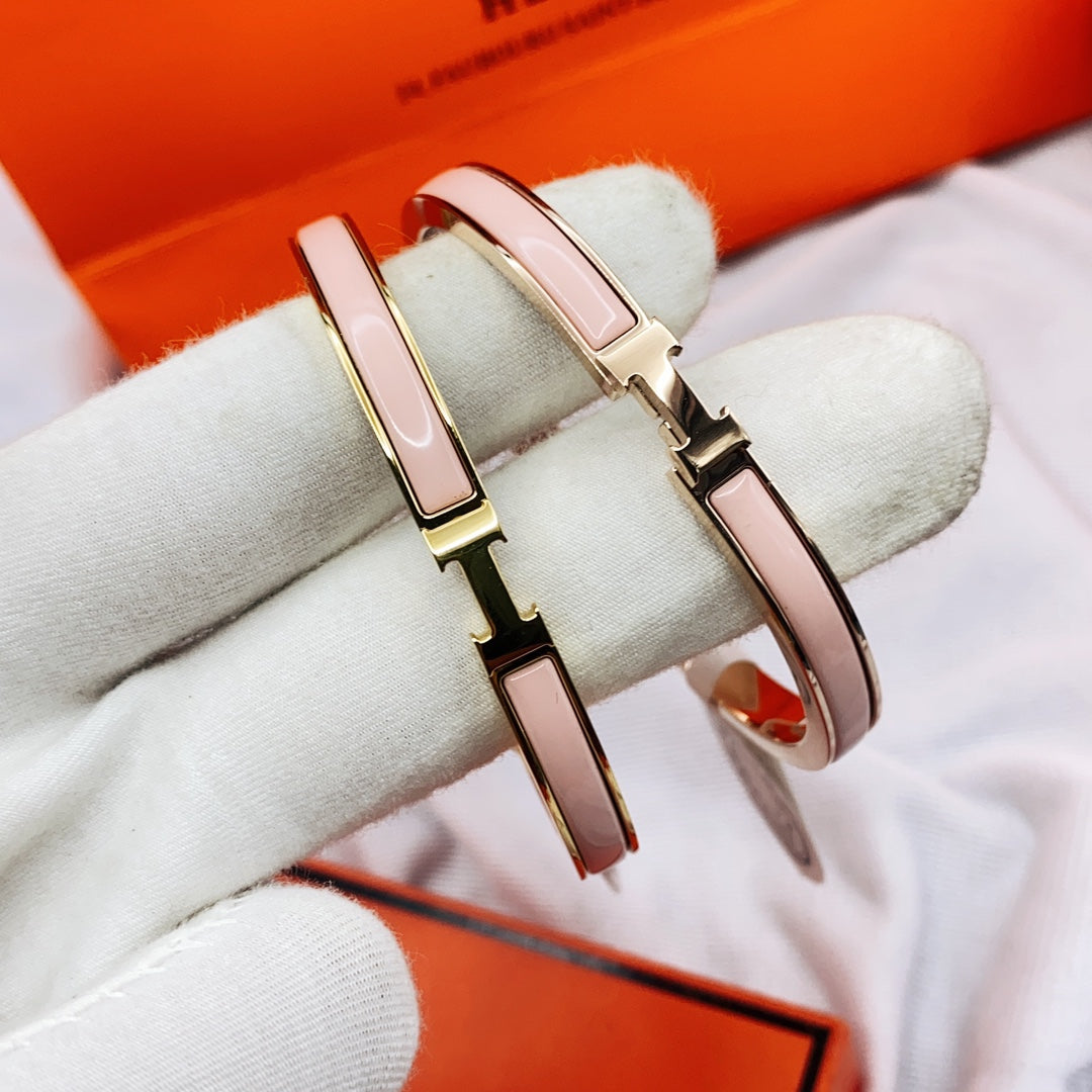 [Marin]CLASSIC HM CLIC  PINK 8MM ENAMEL BRACELET