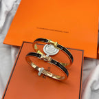 [Marin]CLASSIC HM CLIC BLACK 8MM ENAMEL BRACELET