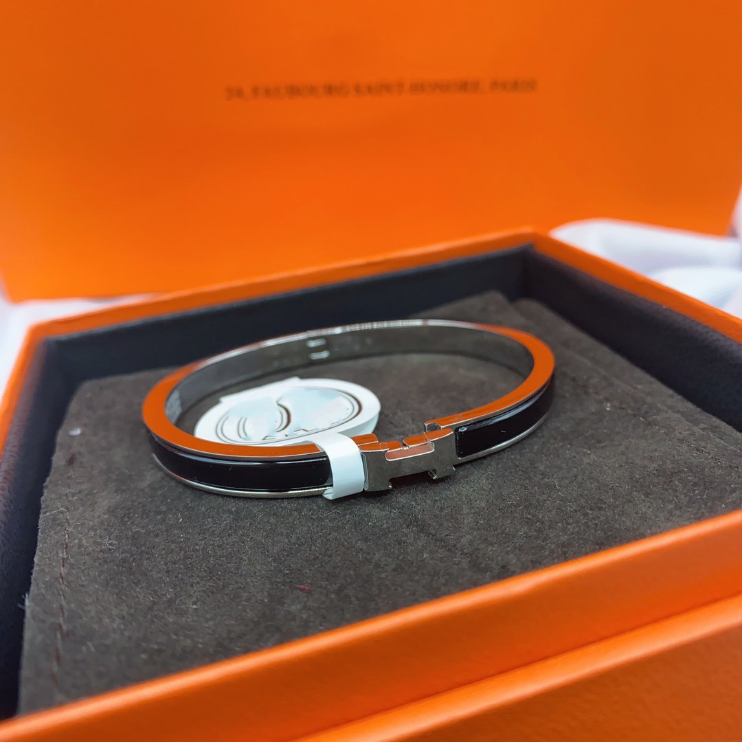 [Marin]CLASSIC HM CLIC BLACK 8MM ENAMEL BRACELET