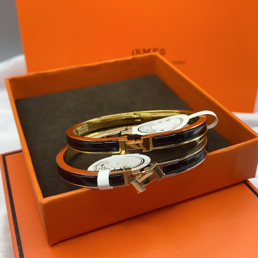 [Marin]CLASSIC HM CLIC BLACK 8MM ENAMEL BRACELET