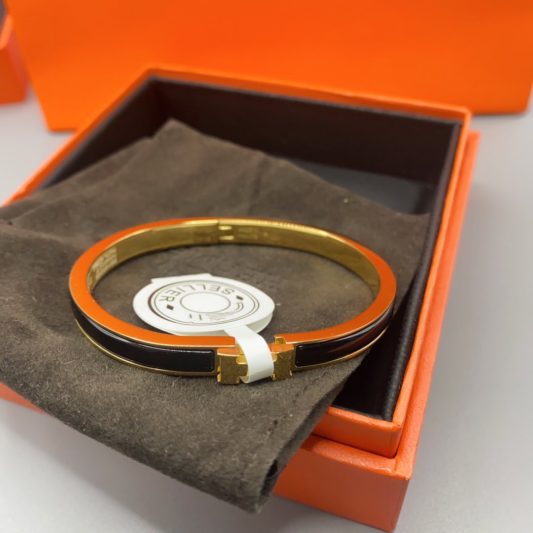 [Marin]CLASSIC HM CLIC BLACK 8MM ENAMEL BRACELET
