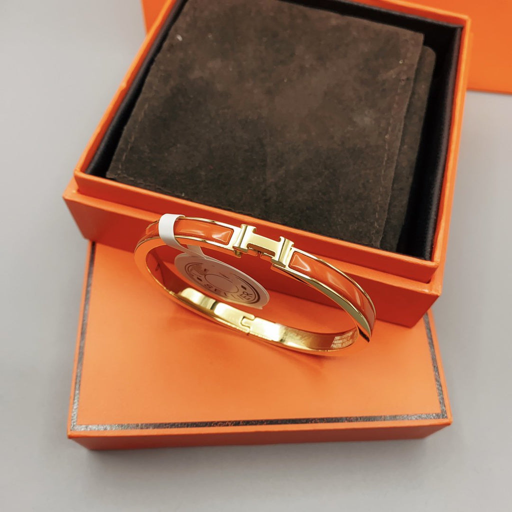 [Marin]BRACELET CLIC H ÉMAIL ROUGE 8 MM CLASSIQUE