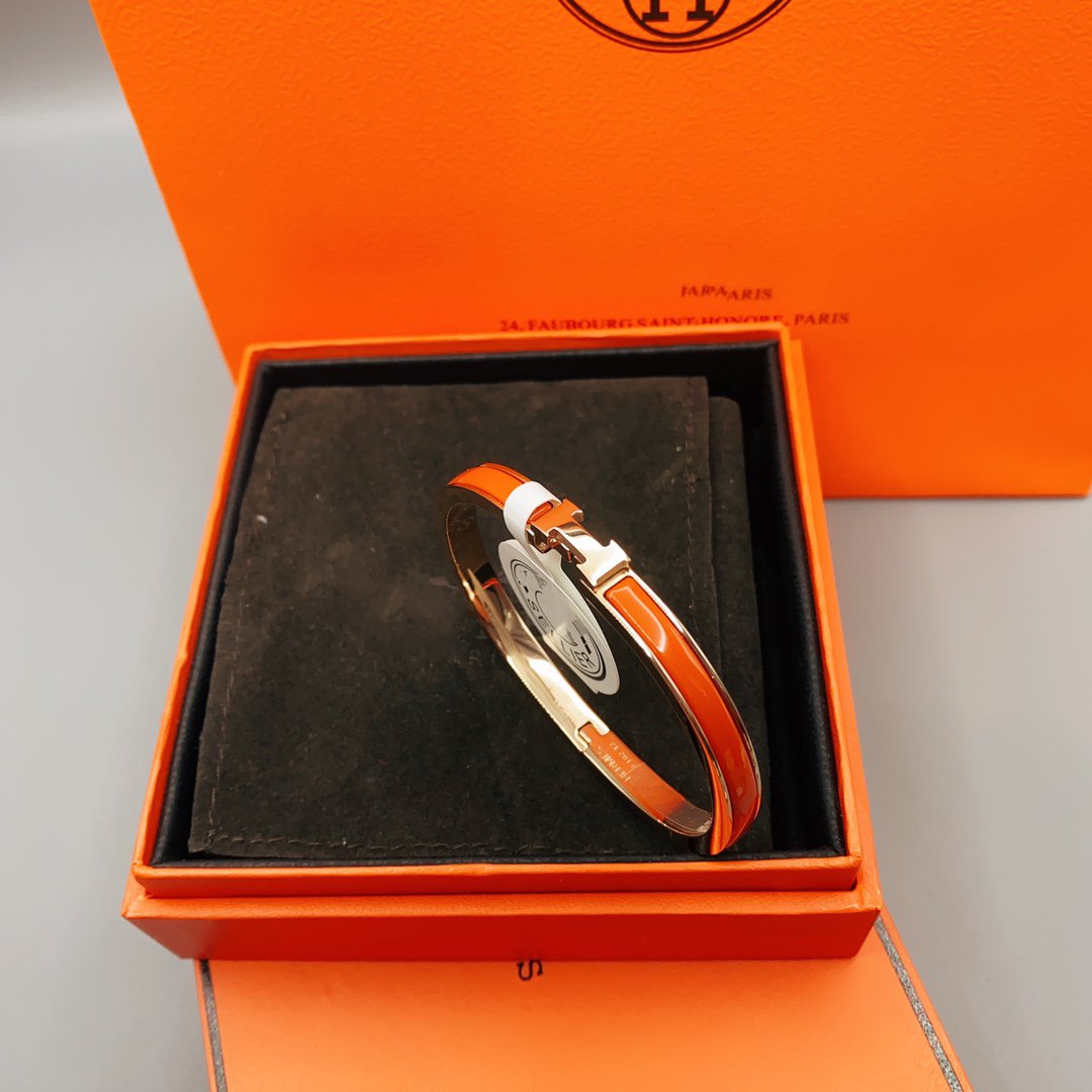 [Marin]BRACELET CLIC H ÉMAIL ROUGE 8 MM CLASSIQUE