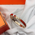 [Marin]BRACELET CLIC H ÉMAIL ROUGE 8 MM CLASSIQUE