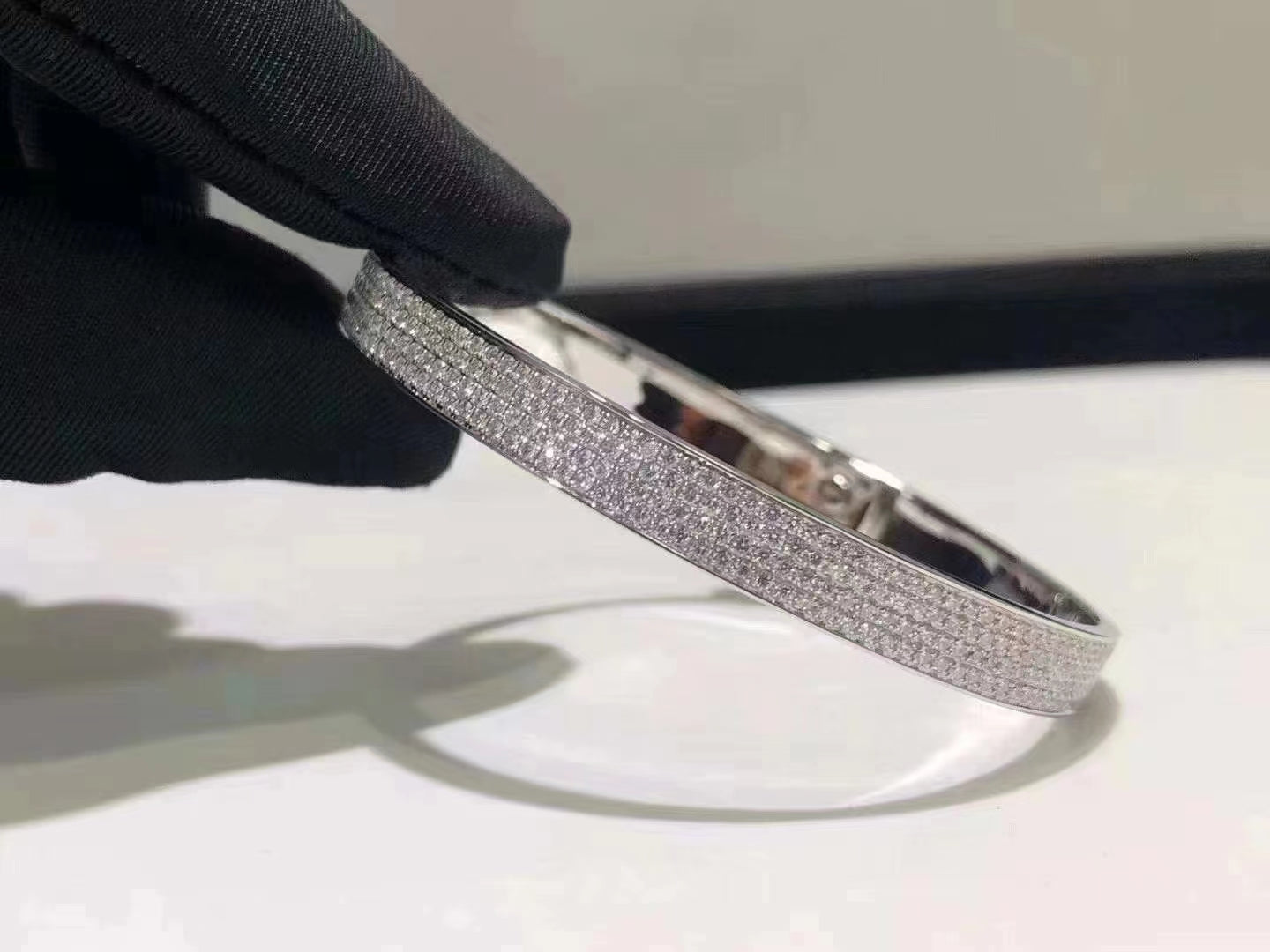[Marin]HM KELLY BRACELET IN SILVER AND FULL PAVE DIAMOND
