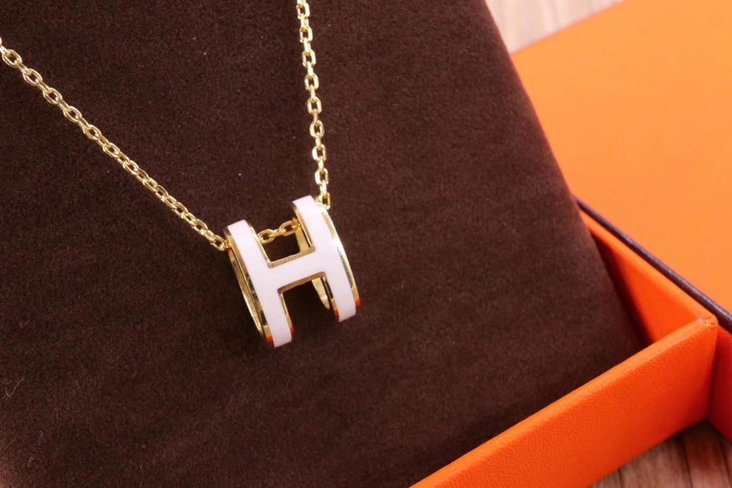[Marin]COLLIER OR ÉMAIL JAUNE CLIC HM