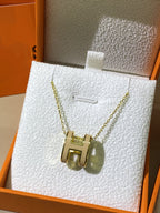 [Marin]COLLIER OR ÉMAIL JAUNE CLIC HM