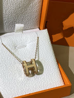 [Marin]COLLIER OR ÉMAIL JAUNE CLIC HM