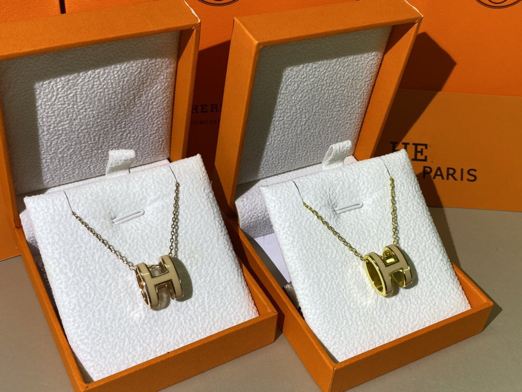 [Marin]COLLIER OR ÉMAIL JAUNE CLIC HM