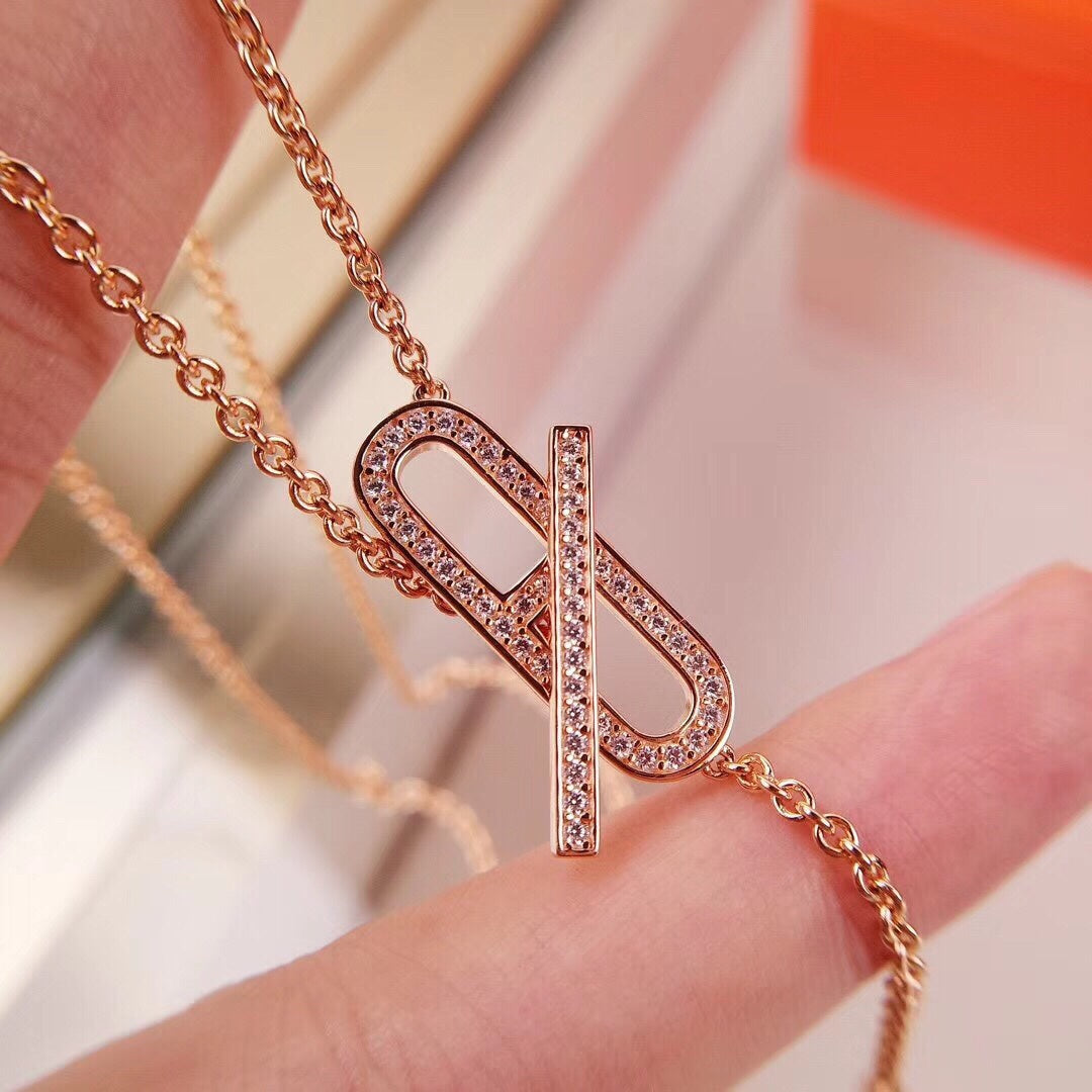 [Marin]HM FIRE PIG NOSE NECKLACE TRENDY STREET
