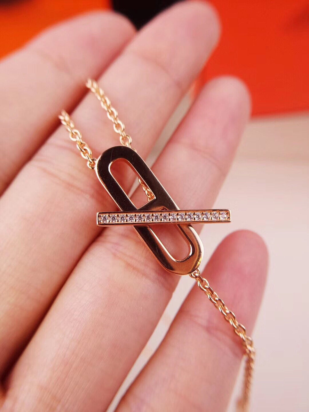 [Marin]HM FIRE PIG NOSE NECKLACE TRENDY STREET
