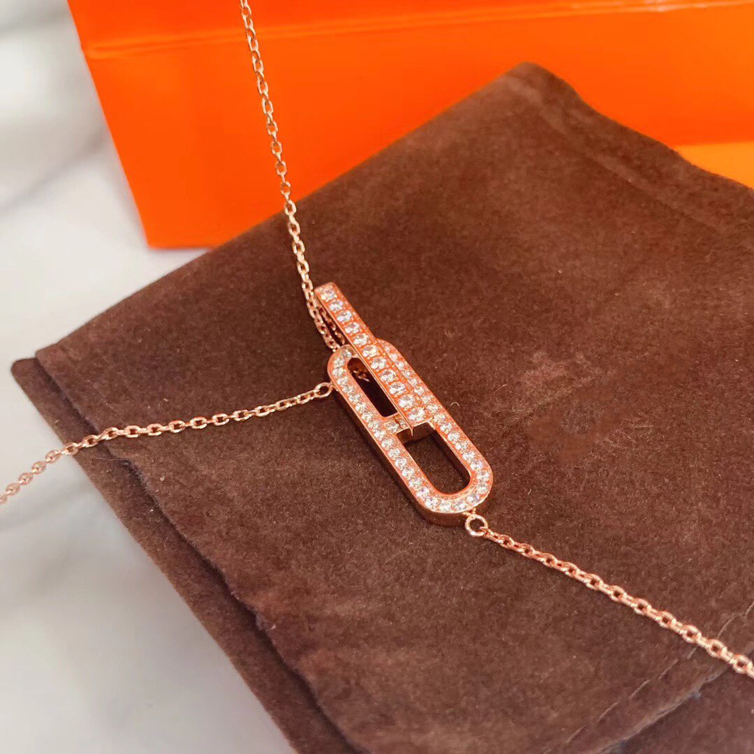 [Marin]HM NECKLACE PLATINUM ROSE GOLD DIAMOND