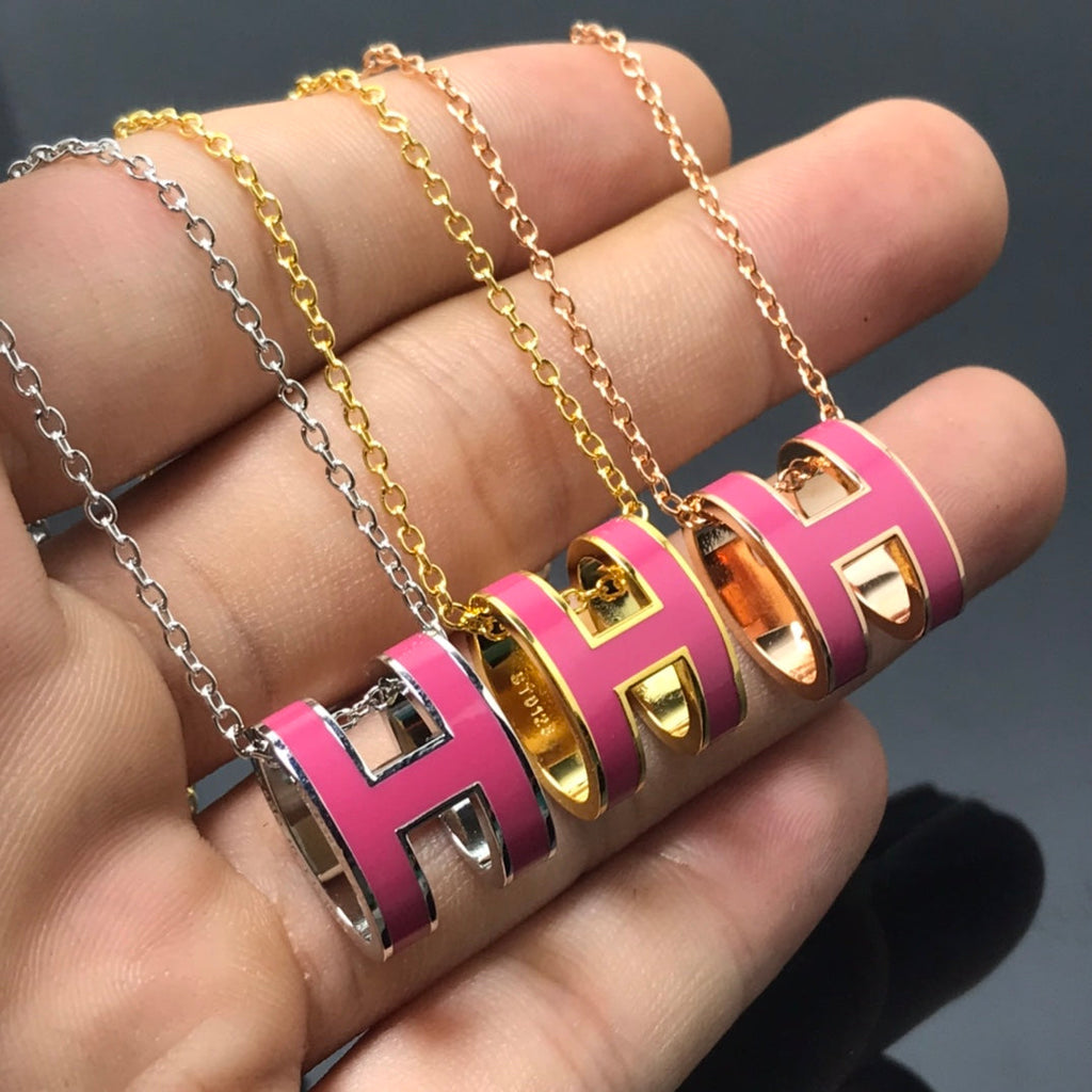 [Marin]H NECKLACE PINK