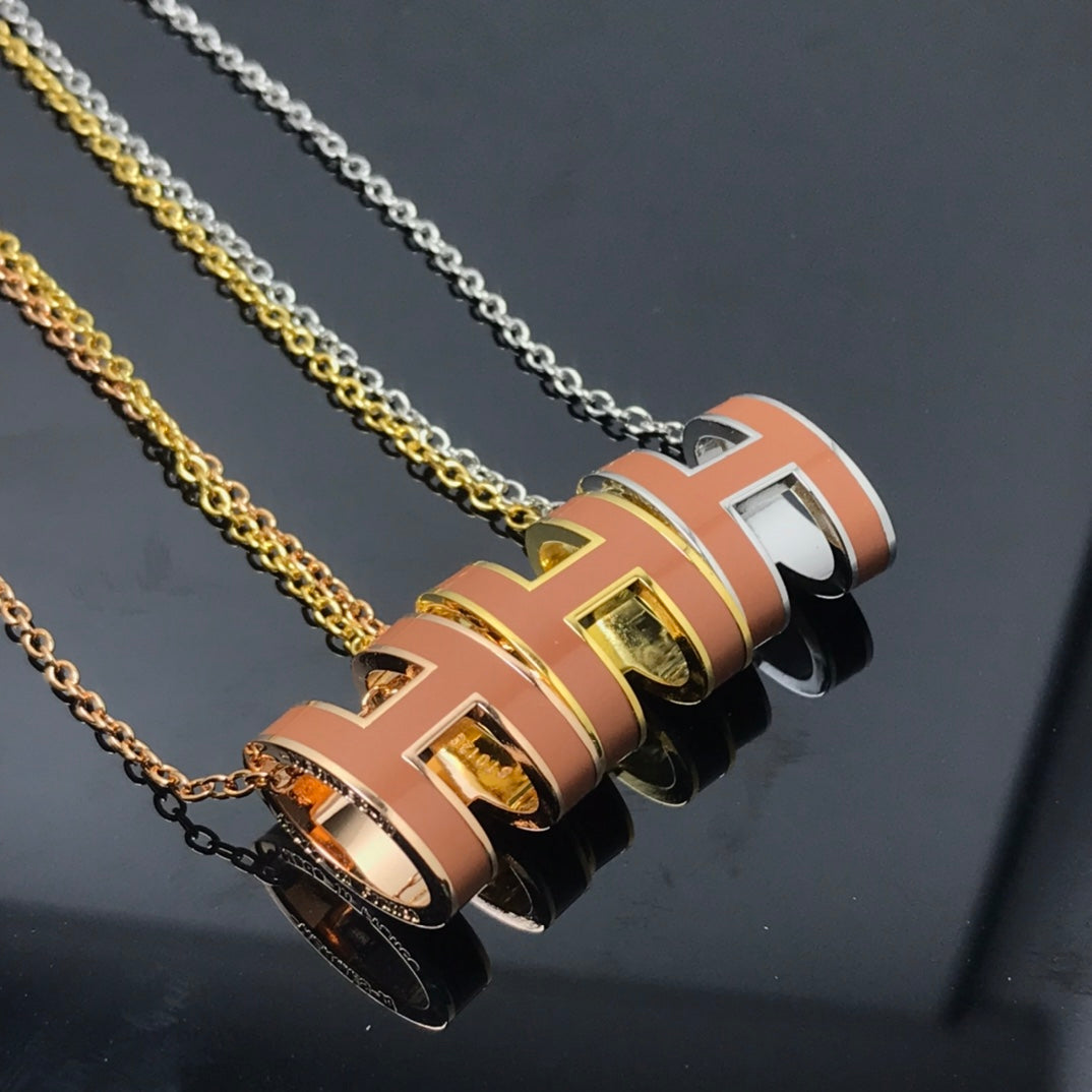 [Marin]H NECKLACE BROWN