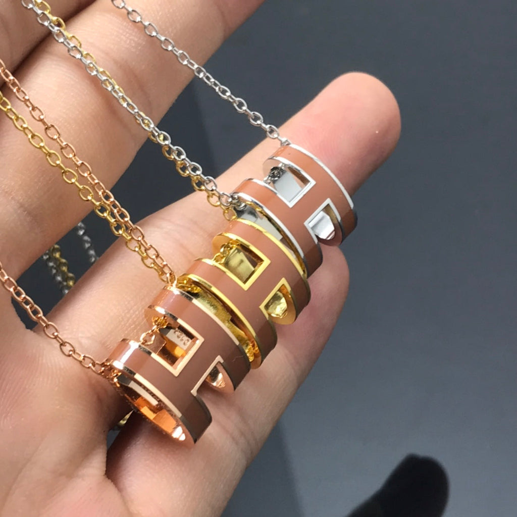 [Marin]H NECKLACE BROWN