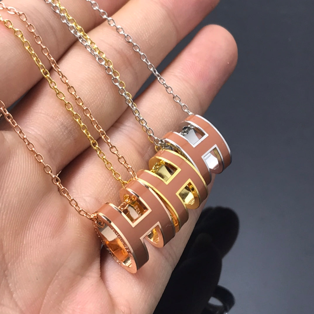 [Marin]H NECKLACE BROWN