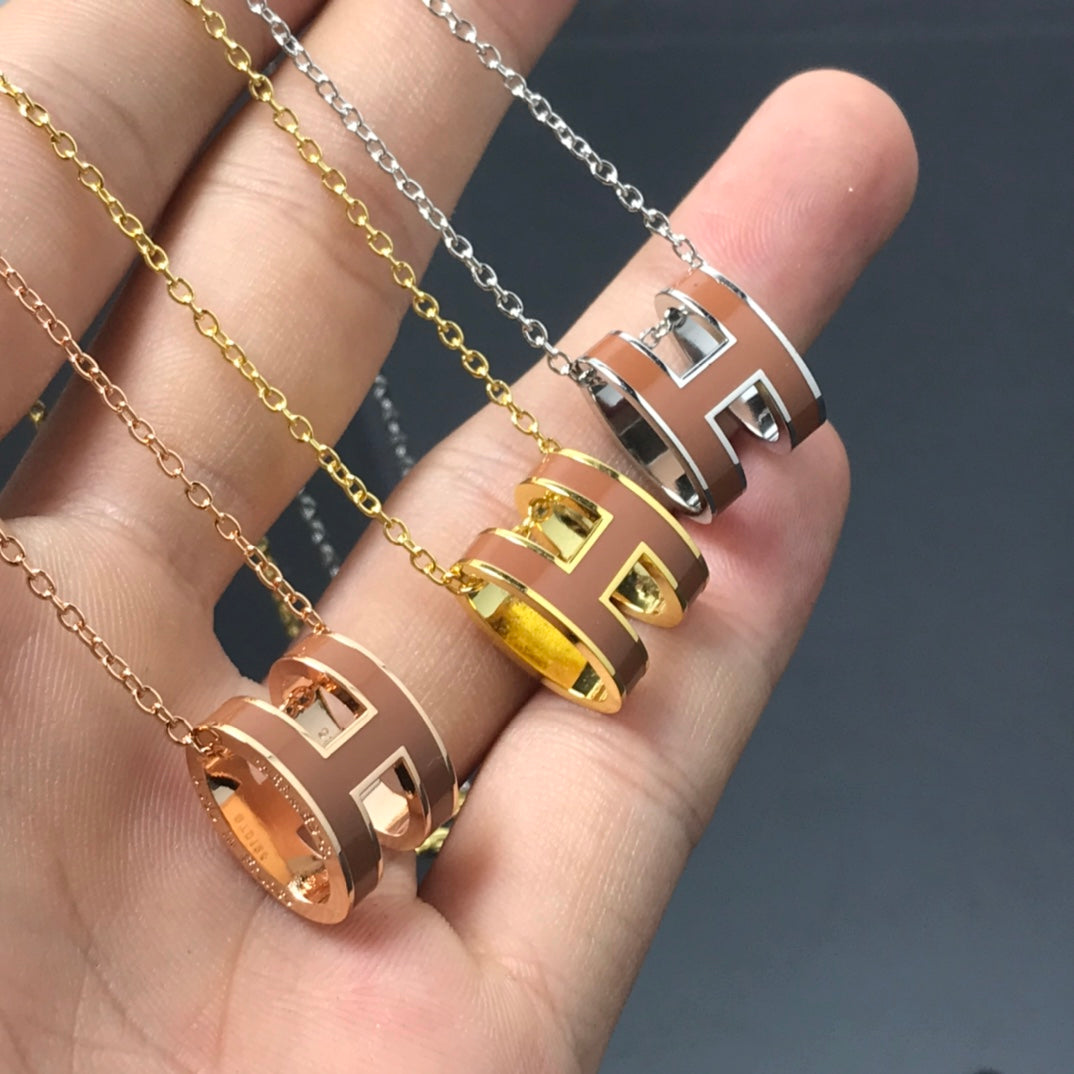 [Marin]H NECKLACE BROWN