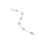 [Marin]CLOVER 6 MOTIF SILVER DIAMOND BRACELET