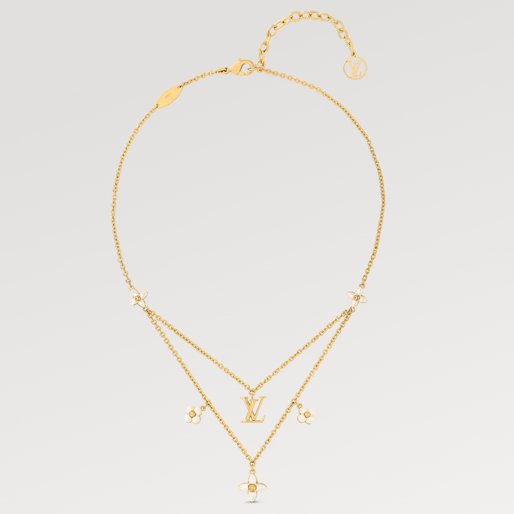 [Marin]FLOWERGRAM GOLD MOP DOUBLE ROW NECKLACE