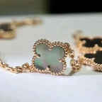 [⭐Shinejoy] CLOVER 5 MOTIF GRAY MOP BRACELET COLLECTION