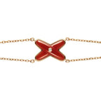 [Marin]JEUX BRACELET CARNELIAN PINK GOLD 1 DIAMOND