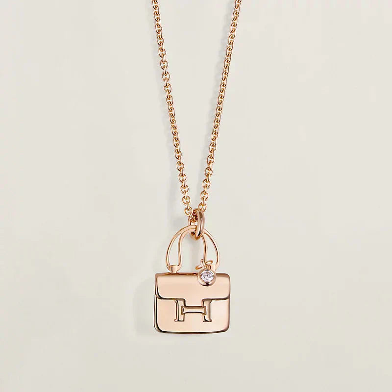 [Marin]AMULETTE PEDANT ROSE GOLD NECKLACE