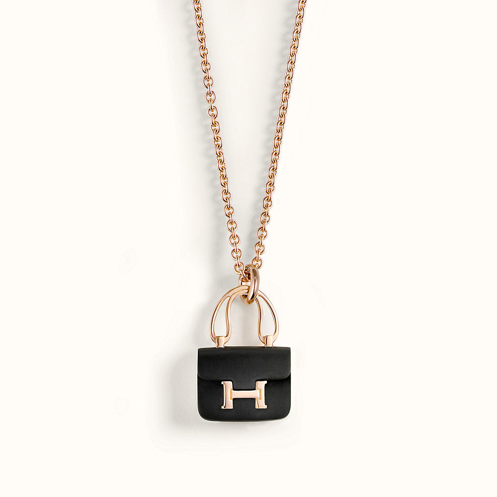[Marin]COLLIER PENDENTIF OR ROSE CONSTANCE BLACK
