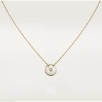[Marin]COLLIER AMULETTE NACRE OR ROSE