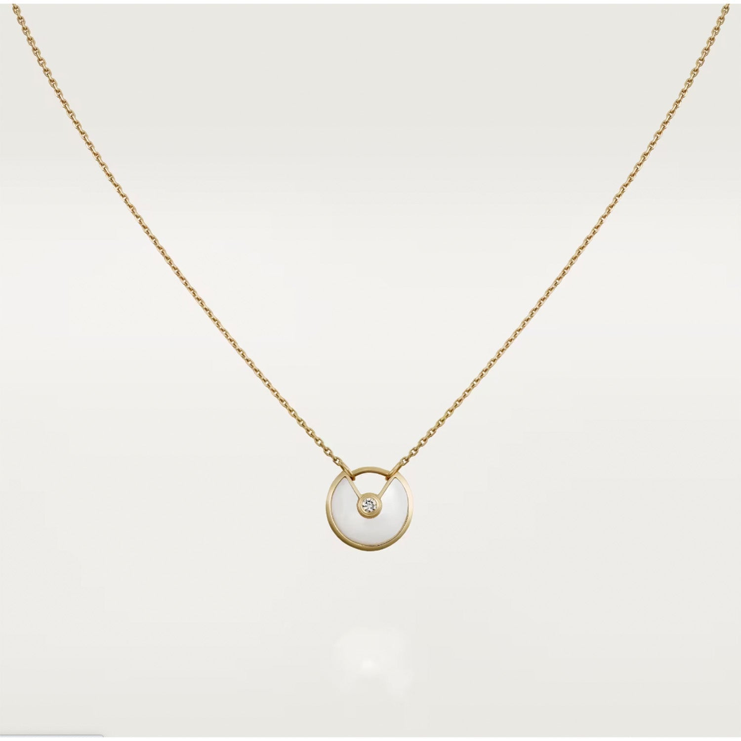 [Marin]AMULETTE ROSE GOLD MOP NECKLACE