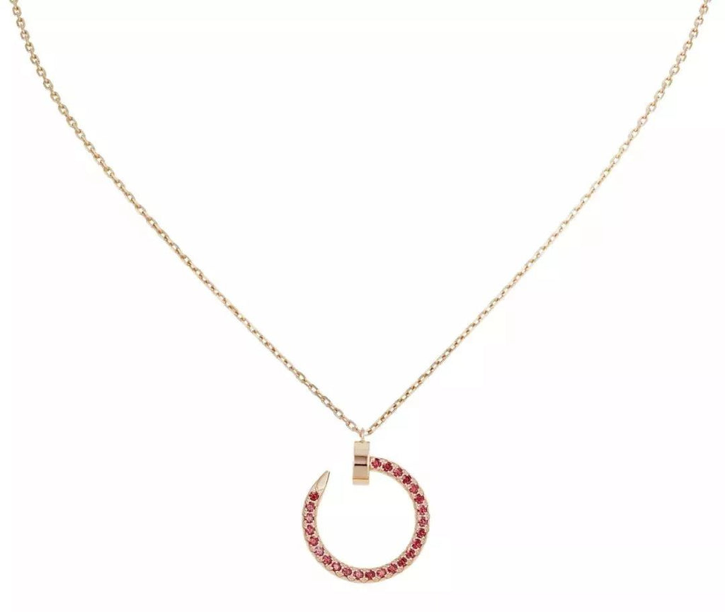 [Marin]JUSTE NECKLACE GOLD RED DIAMONDS