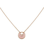 [Marin]AMULETTE ROSE GOLD PINK MOP NECKLACE