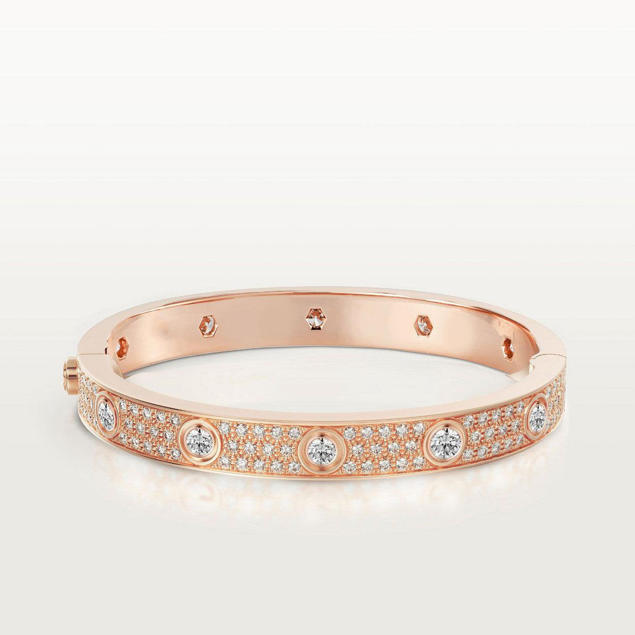 [Marin]LOVE BRACELET 6.1MM DIAMOND-PAVED 10 BIG DIAMONDS