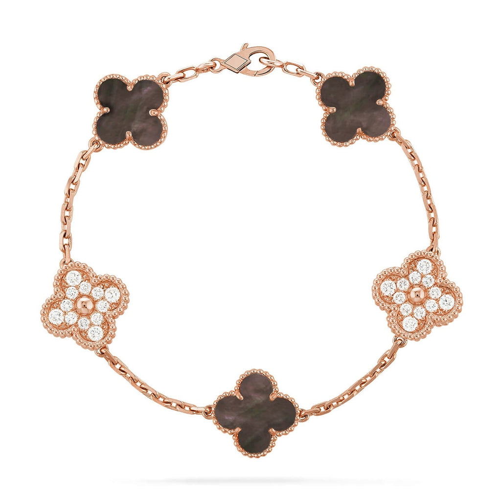 [⭐Shinejoy] CLOVER 5 MOTIF GRAY MOP BRACELET COLLECTION