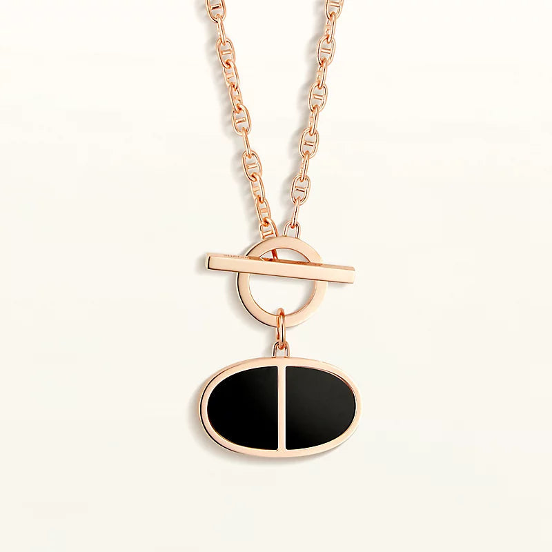 [Marin]CHAINE VERSO BLACK CERAMIC NECKLACE