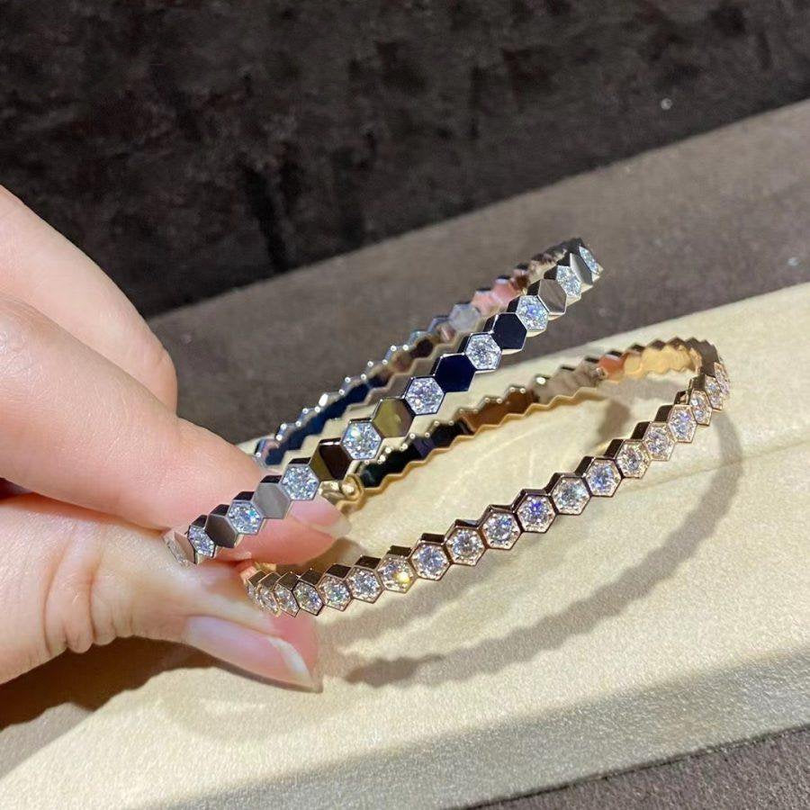[Marin]BEE LOVE GOLD BRACELET FULL DIAMOND