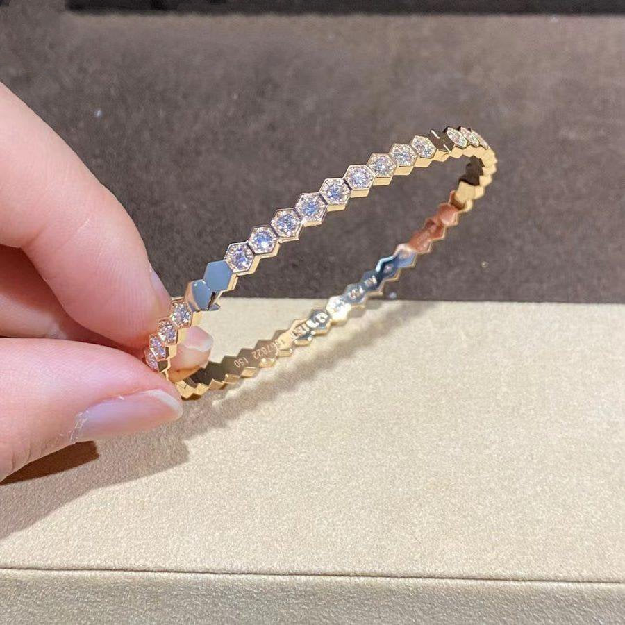 [Marin]BEE LOVE GOLD BRACELET FULL DIAMOND