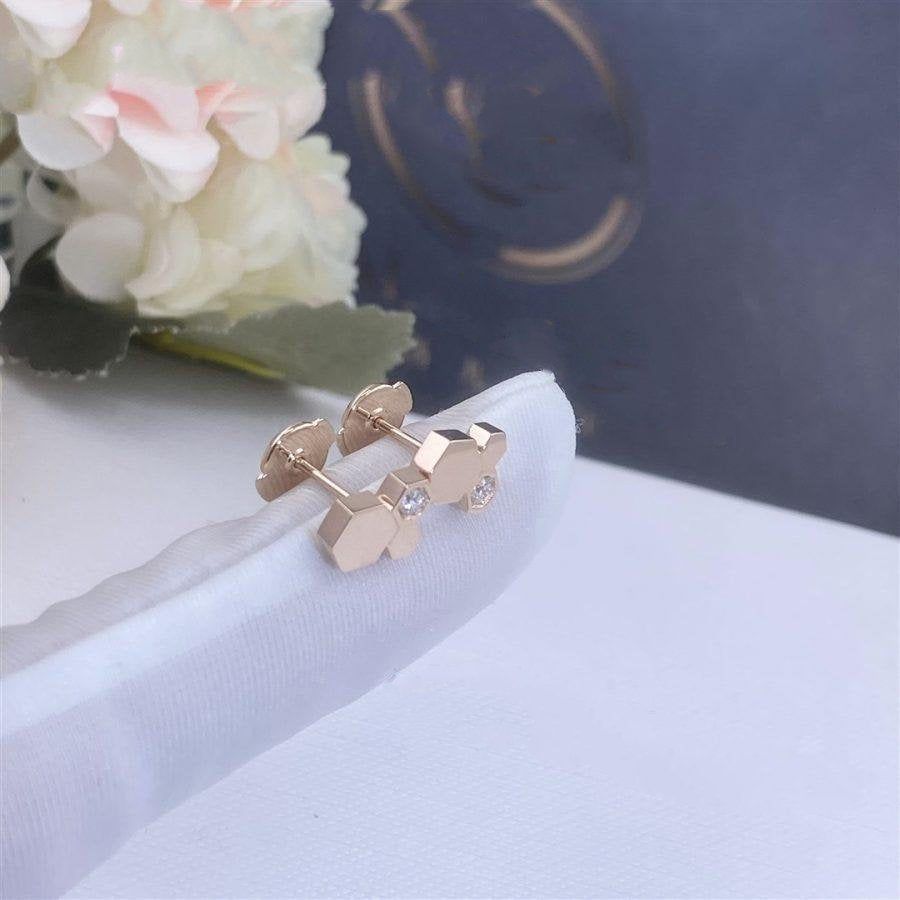 [Marin]BEE LOVE PINK GOLD DIAMOND EARRINGS