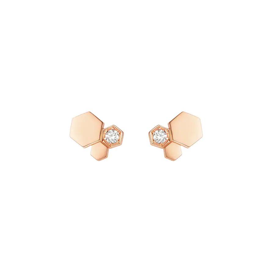[Marin]BEE LOVE PINK GOLD DIAMOND EARRINGS
