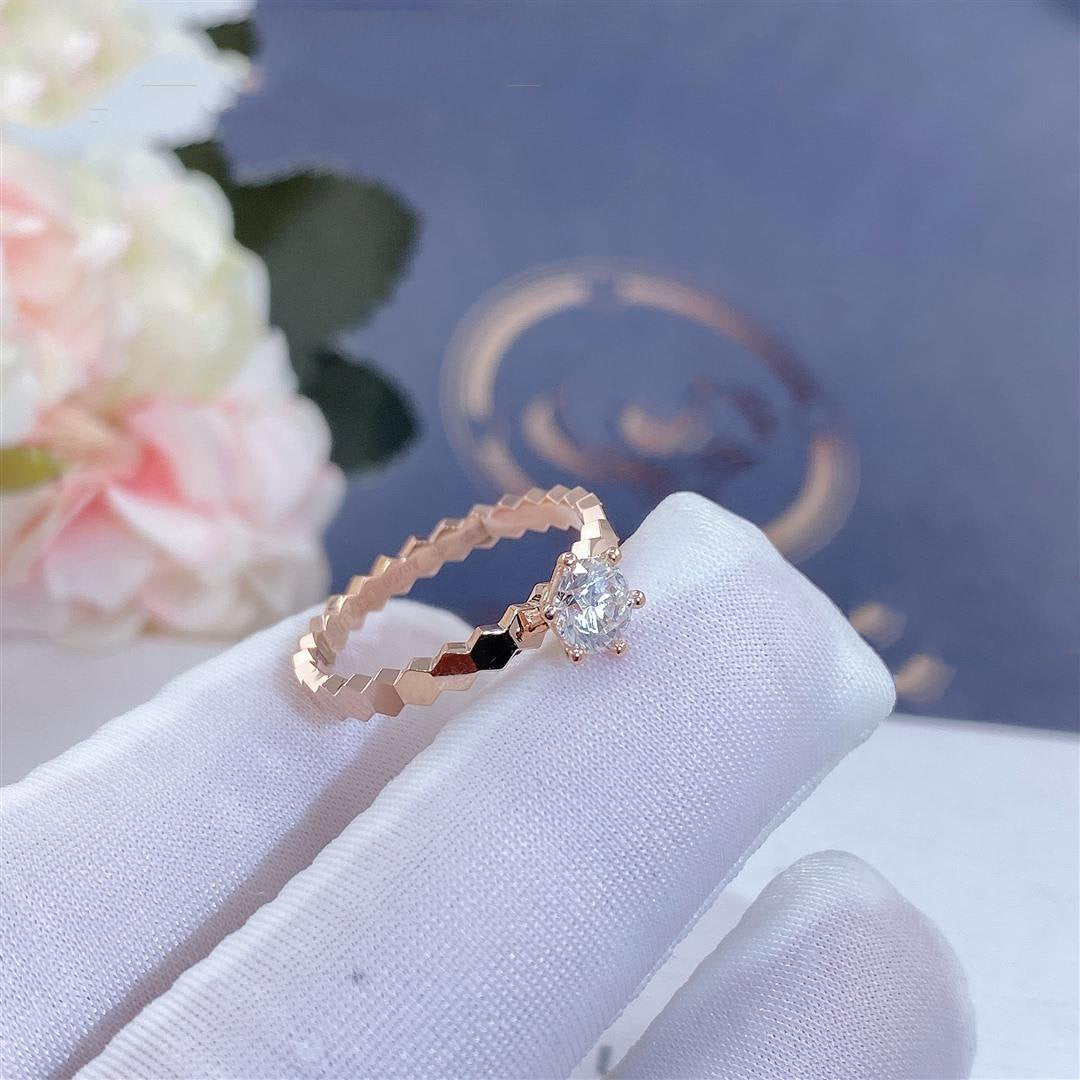 [Marin]BEE LOVE RING PINK GOLD 1 DIAMOND