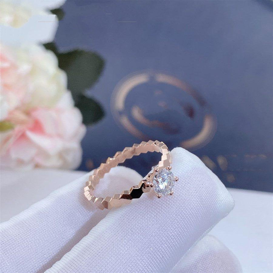 [Marin]BEE LOVE RING PINK GOLD 1 DIAMOND