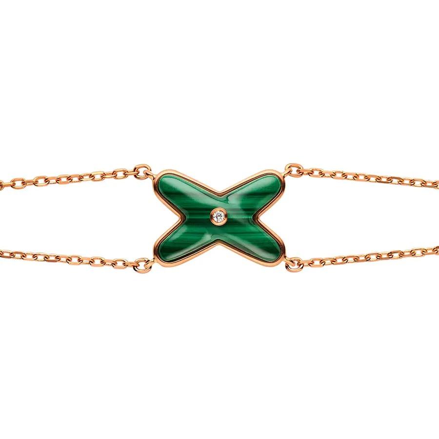 [Marin]JEUX BRACELET MALACHITE PINK GOLD 1 DIAMOND