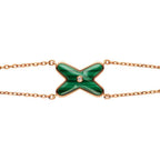 [Marin]JEUX BRACELET MALACHITE PINK GOLD 1 DIAMOND