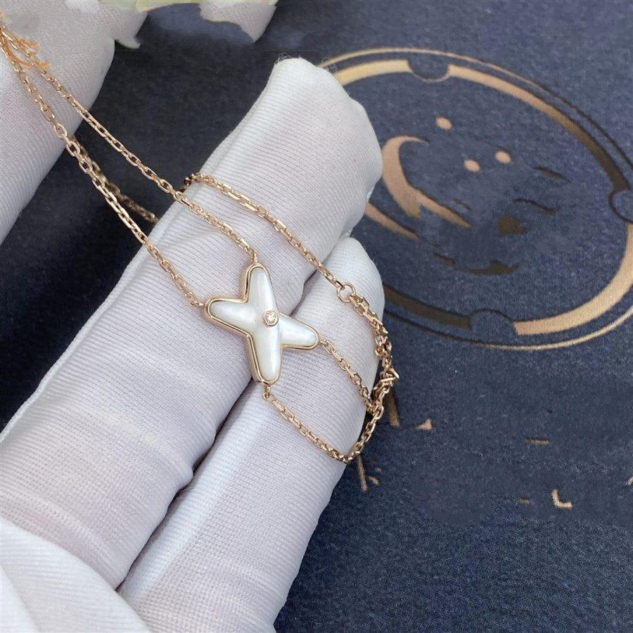 [Marin]JEUX BRACELET WHITE MOP PINK GOLD 1 DIAMOND