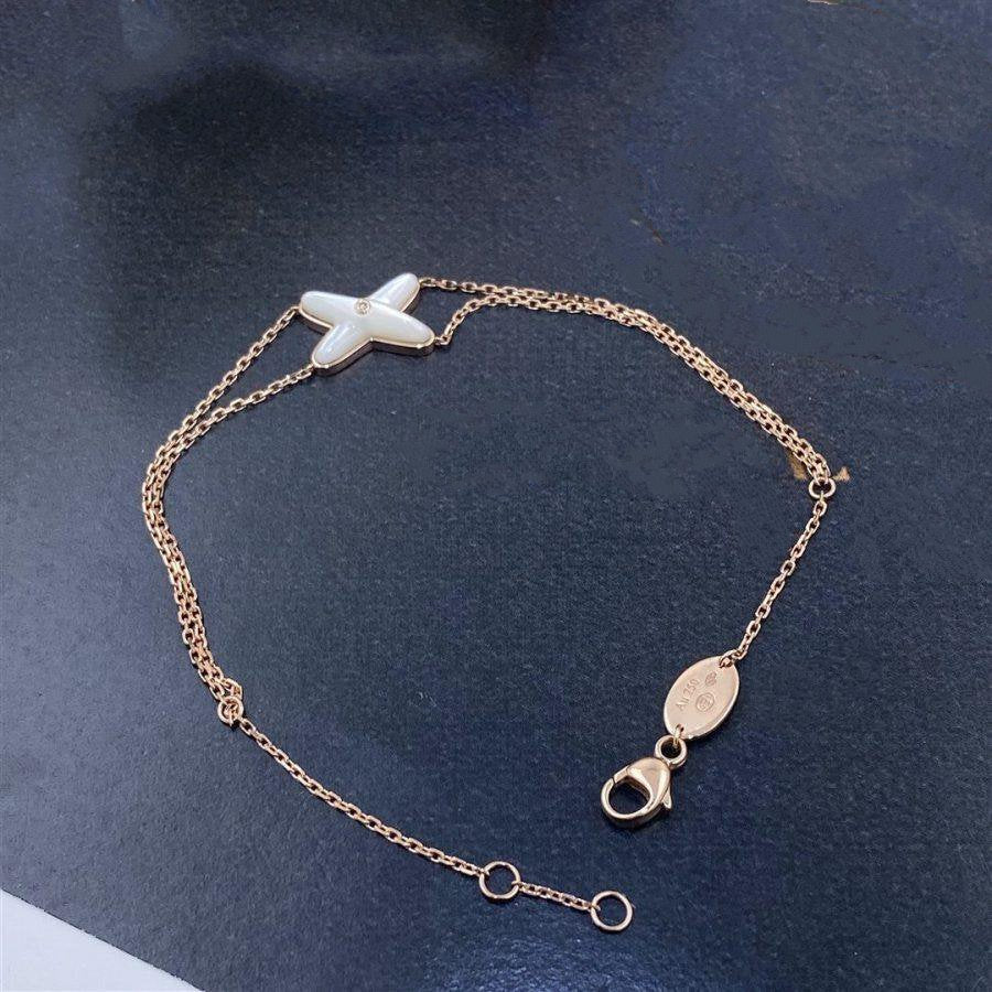 [Marin]JEUX BRACELET WHITE MOP PINK GOLD 1 DIAMOND