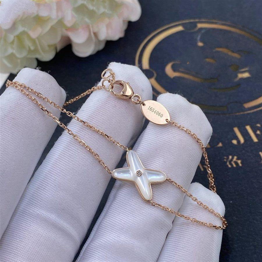 [Marin]JEUX BRACELET WHITE MOP PINK GOLD 1 DIAMOND