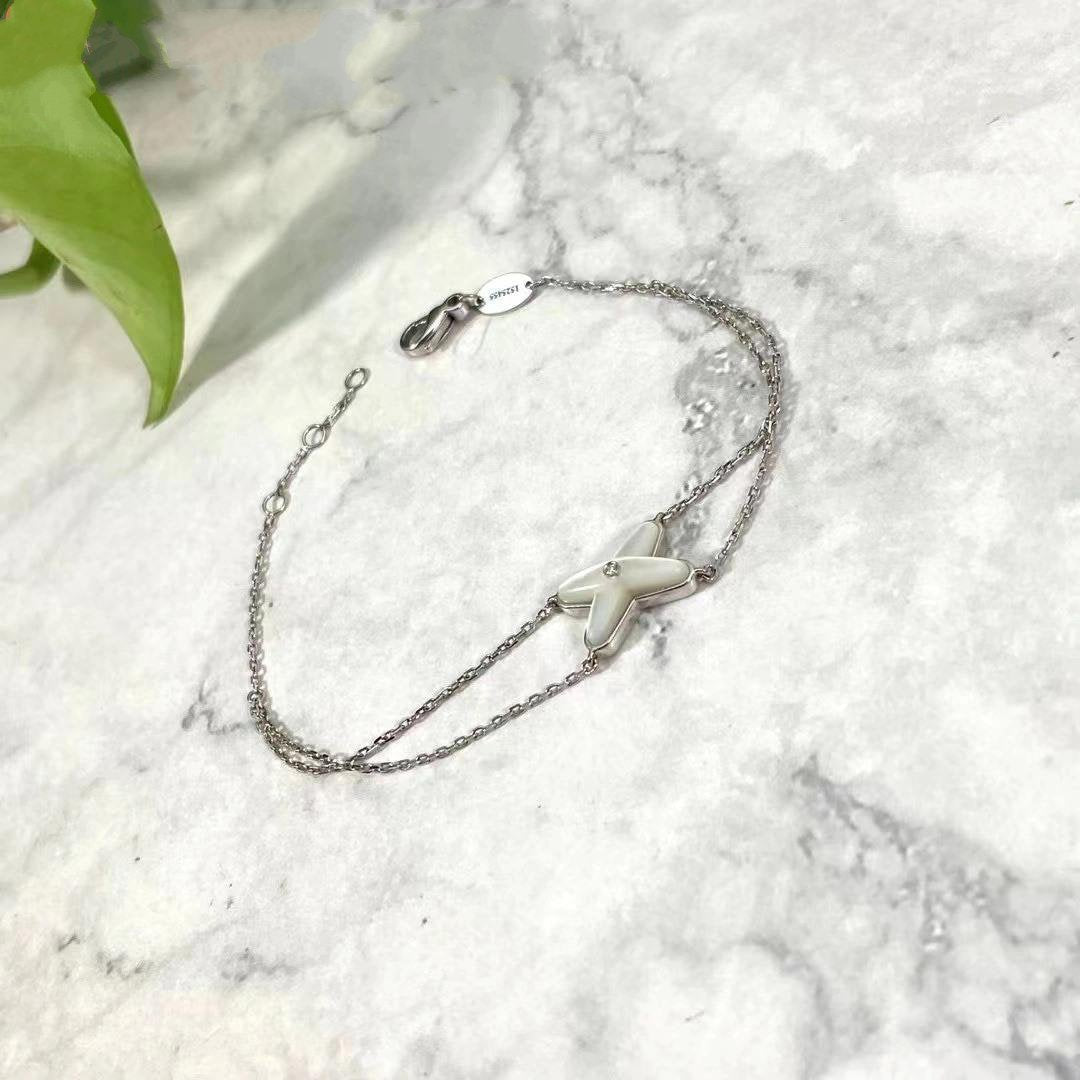 [Marin]JEUX BRACELET WHITE MOP SILVER 1 DIAMOND