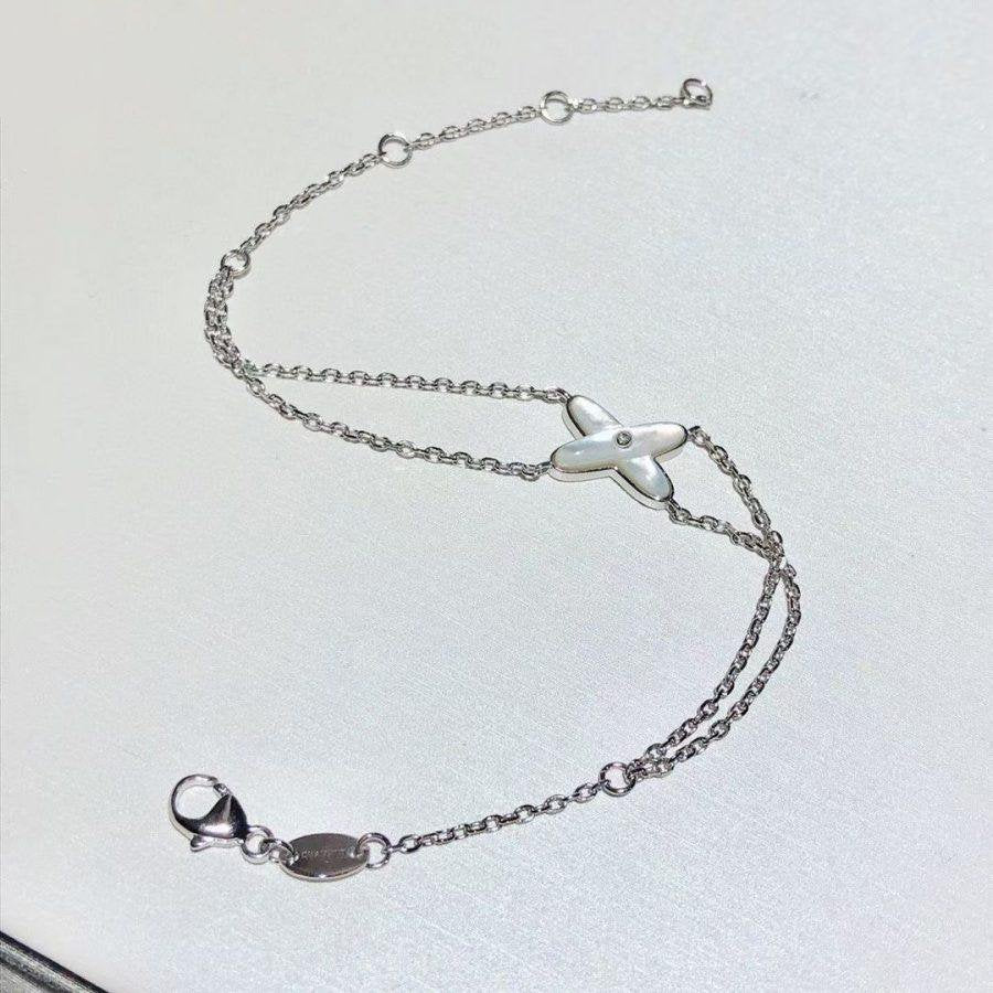 [Marin]JEUX BRACELET WHITE MOP SILVER 1 DIAMOND