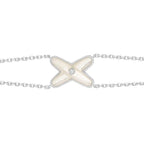 [Marin]JEUX BRACELET NACRE BLANCHE ARGENT 1 DIAMANT