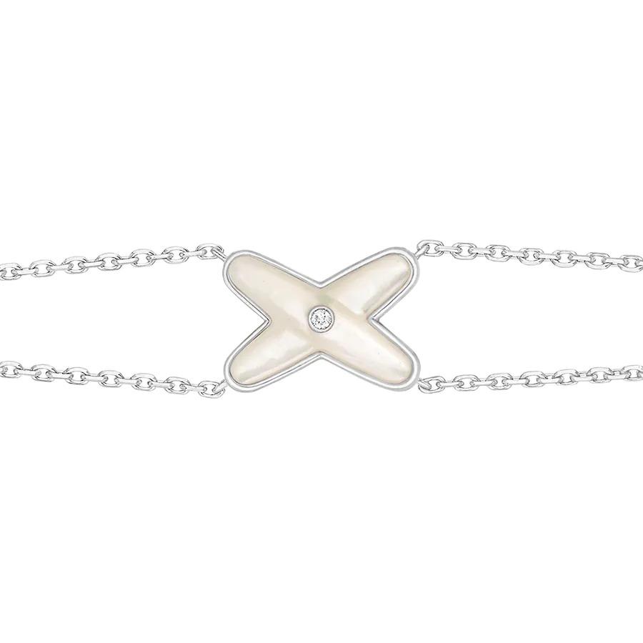 [Marin]JEUX BRACELET WHITE MOP SILVER 1 DIAMOND
