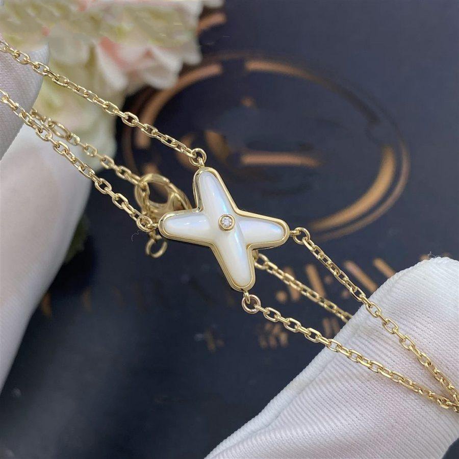 [Marin]JEUX BRACELET WHITE MOP GOLD 1 DIAMOND